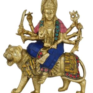 Goddess Durga Brass Statue